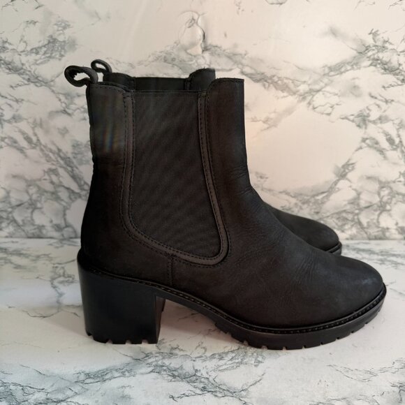 Thursday Boot Women 8.5 Knockout Boot Chelsea Black Nubuck Leather Pull On Shoe - Picture 1 of 8